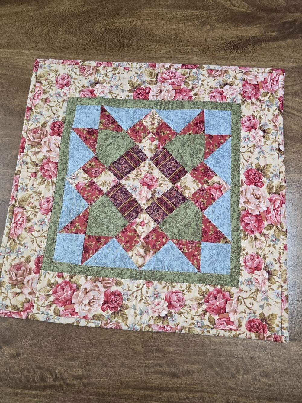 Handmade Quilted Placemats / Table Toppers (Set of 2) Cottagecore Grannycore